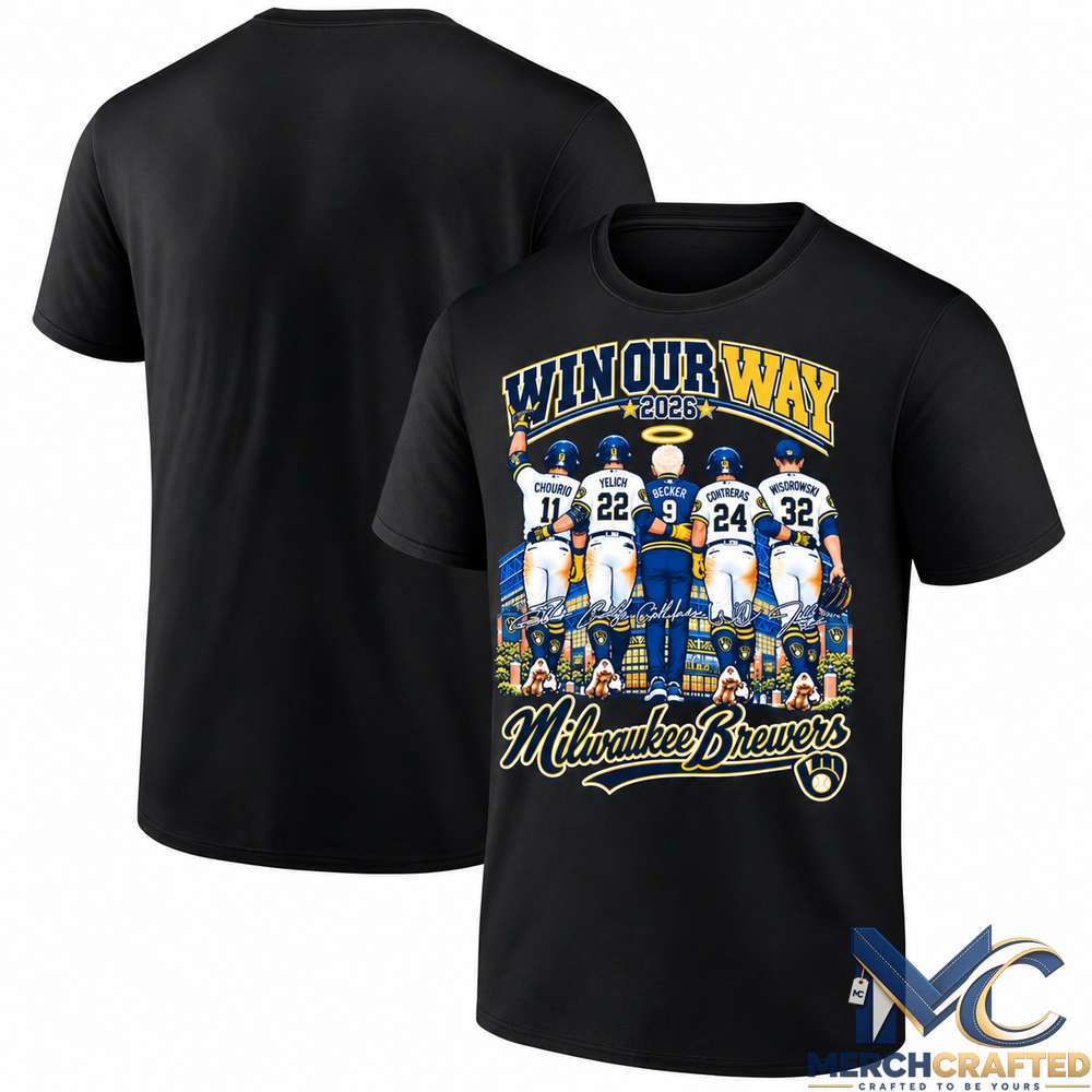 Milwaukee Brewers Win Our Way One Side T Shirt