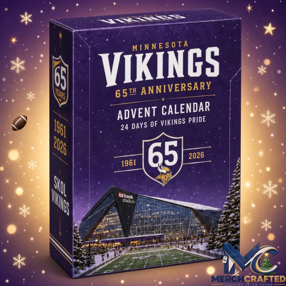 Minnesota Vikings 65th Anniversary 2026 Advent Calendar Football Fan Gift