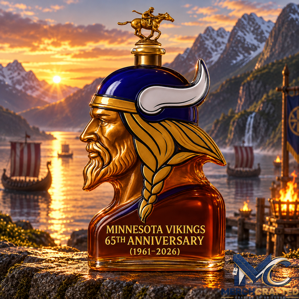 Minnesota Vikings 65th Anniversary Whiskey Decanter