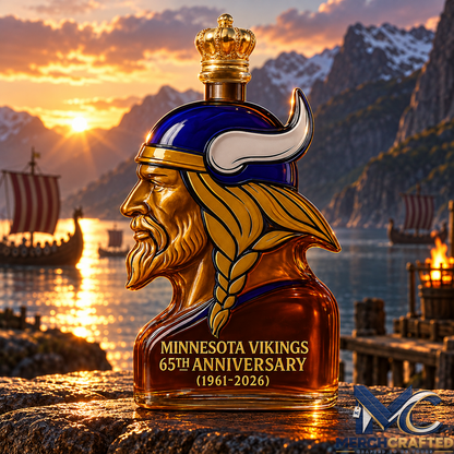 Minnesota Vikings 65th Anniversary Whiskey Decanter