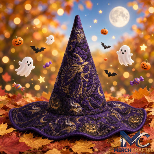Minnesota Vikings Football Halloween 2026 Quilted Witch Hat Purple Costume Hat