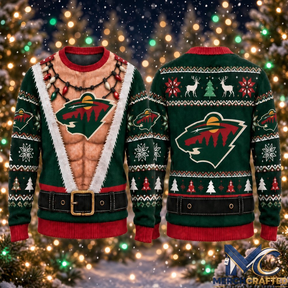 Minnesota Wild Funny Body 2026 Ugly Christmas Sweater  Hockey Christmas Graphic Sweater for Wild Fans