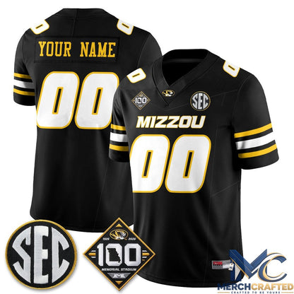 Missouri Tigers 100th Anniversary of Memorial Stadium Custom Football Jersey
