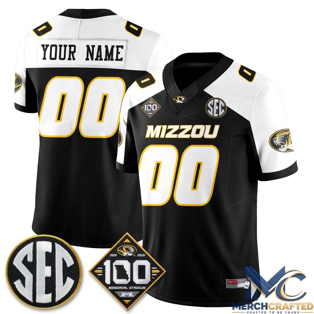 Missouri Tigers 100th Anniversary of Memorial Stadium Custom Football Jersey