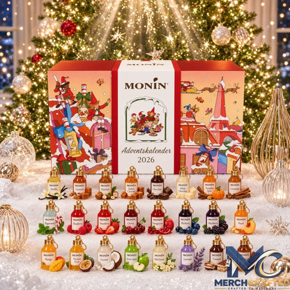 Monin Syrup Advent Calendar 2026 24 Mini Syrup Bottle Charms Christmas Gift Collection