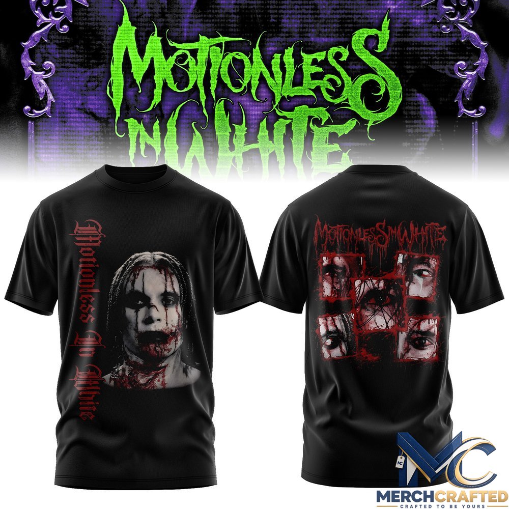 Motionless In White European Tour 2027 T-Shirt Headlining Dates Tee