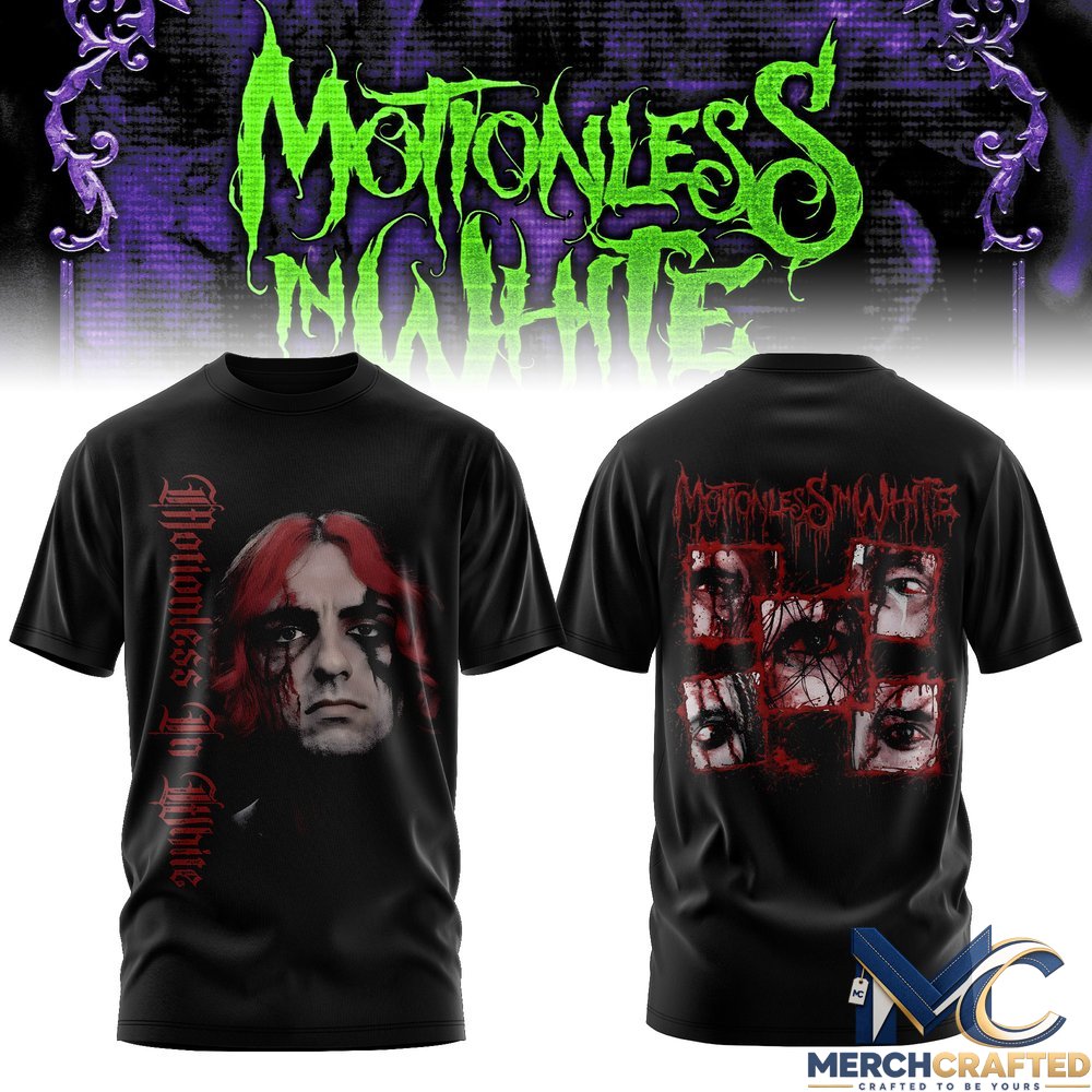 Motionless In White European Tour 2027 T-Shirt Headlining Dates Tee