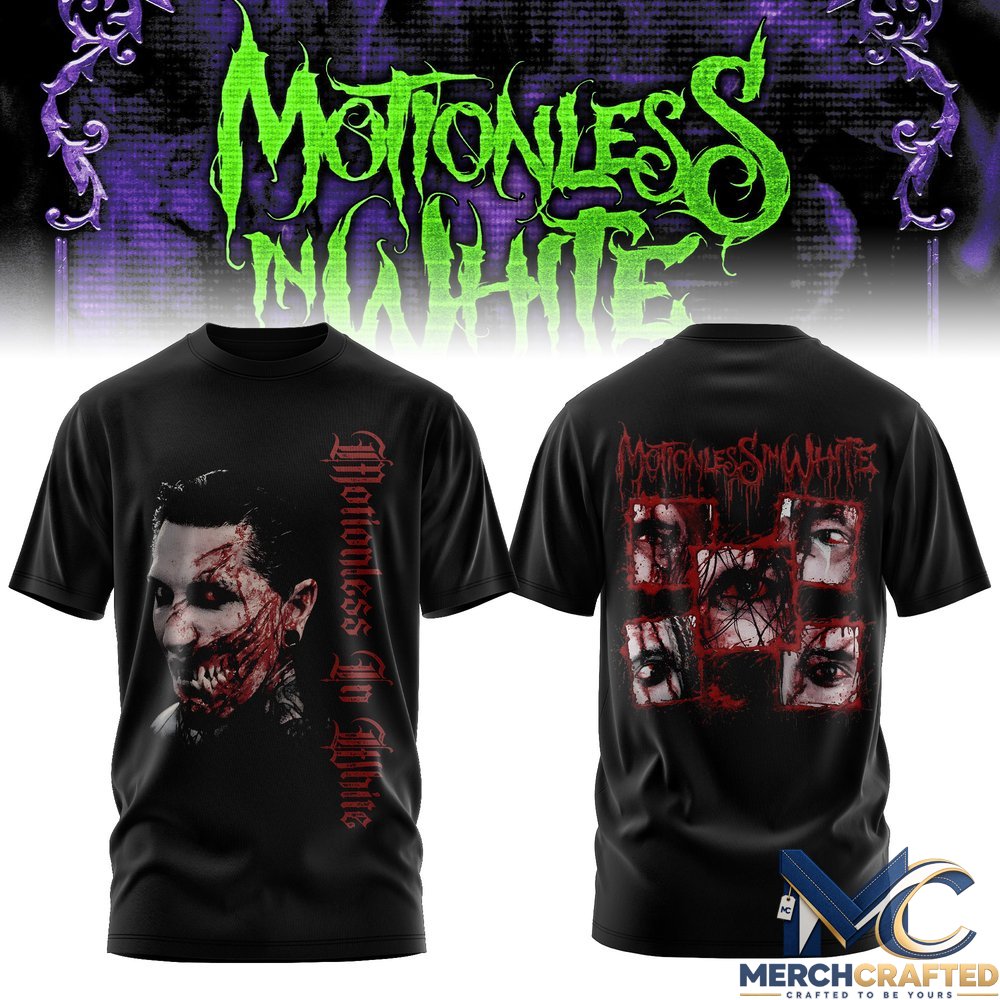 Motionless In White European Tour 2027 T-Shirt Headlining Dates Tee