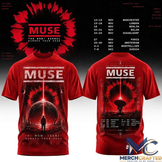 Muse – The Wow! Signal Europa Tour 2026 Tee