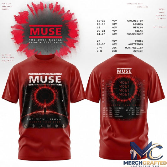 Muse – The Wow! Signal Europa Tour 2026 Tee