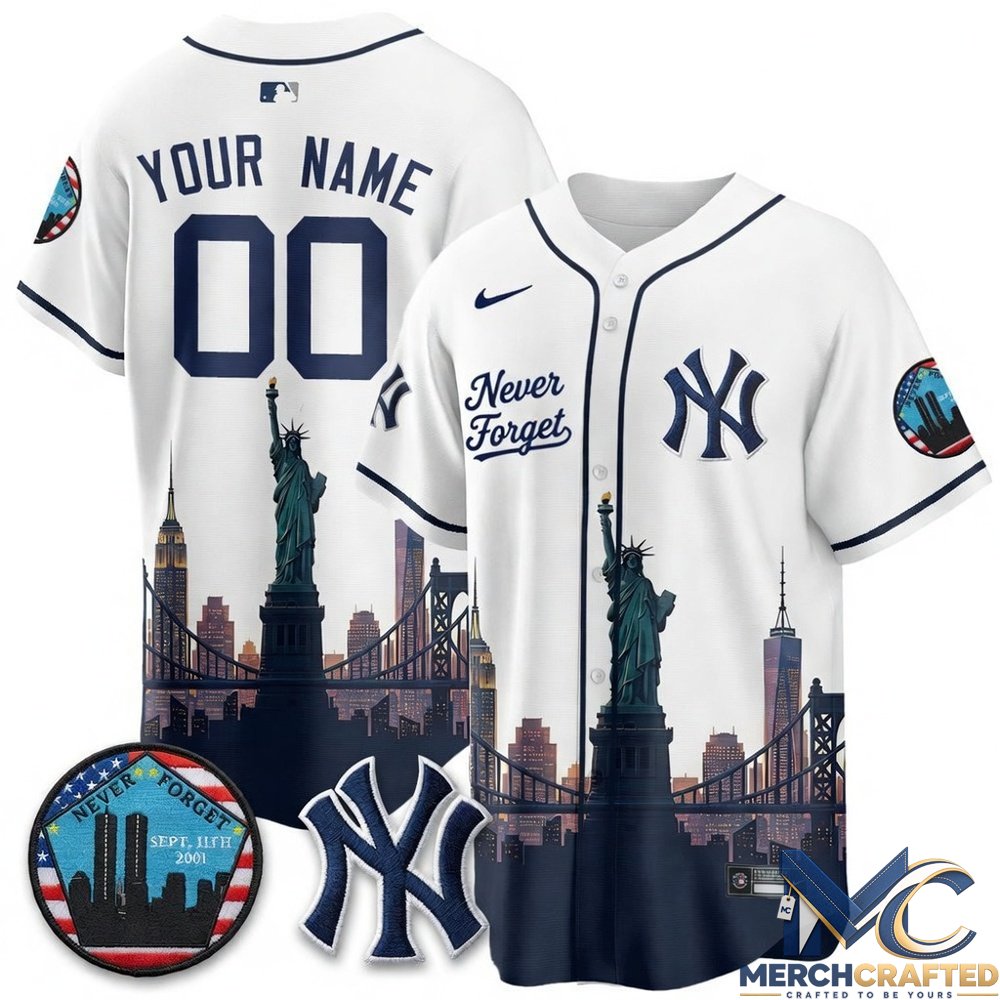 NY Yankees Skyline Never Forget 9-11 Memorial Edition Jersey