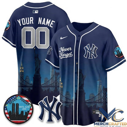NY Yankees Skyline Never Forget 9-11 Memorial Edition Jersey