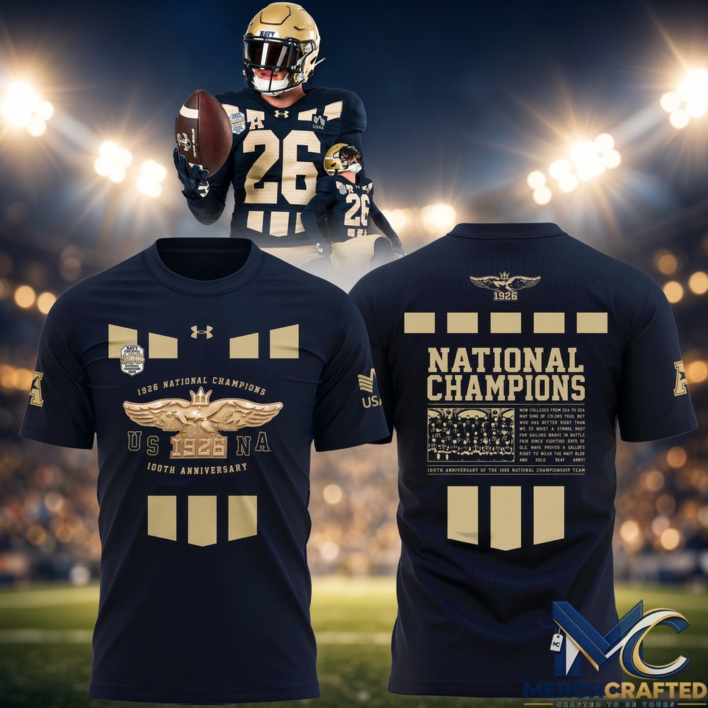 Navy Midshipmen 1926 Champions 100th Anniversary Shirt