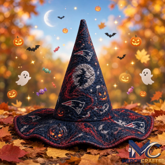 New England Patriots Halloween 2026 Limited Quilted Witch Hat Navy Costume Hat