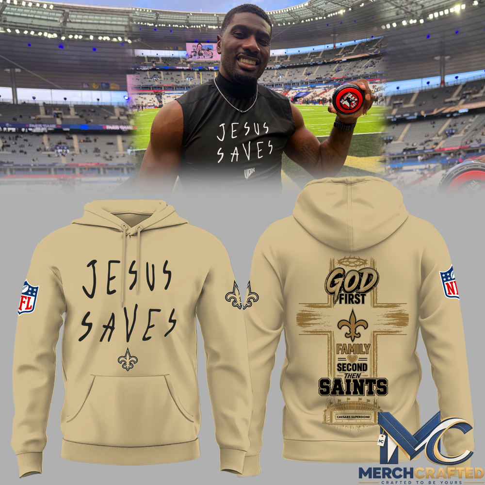 New Orleans Saints Jesus Saves Hoodie