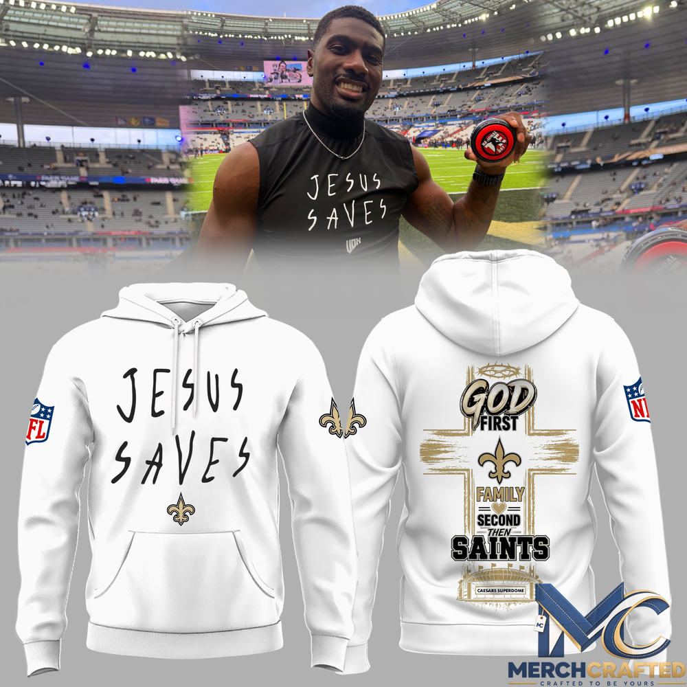 New Orleans Saints Jesus Saves Hoodie