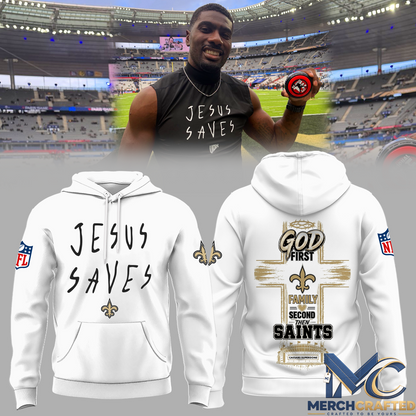 New Orleans Saints Jesus Saves Hoodie
