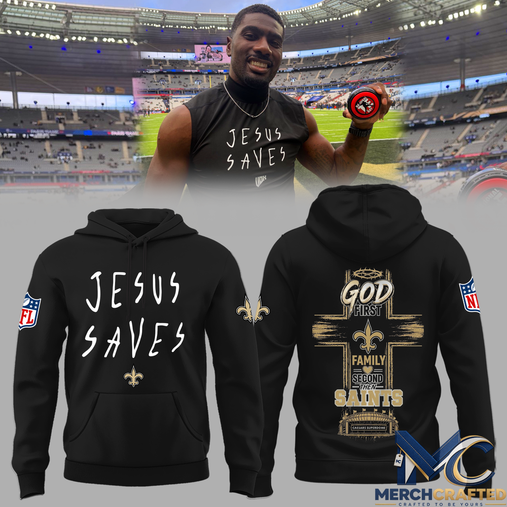 New Orleans Saints Jesus Saves Hoodie