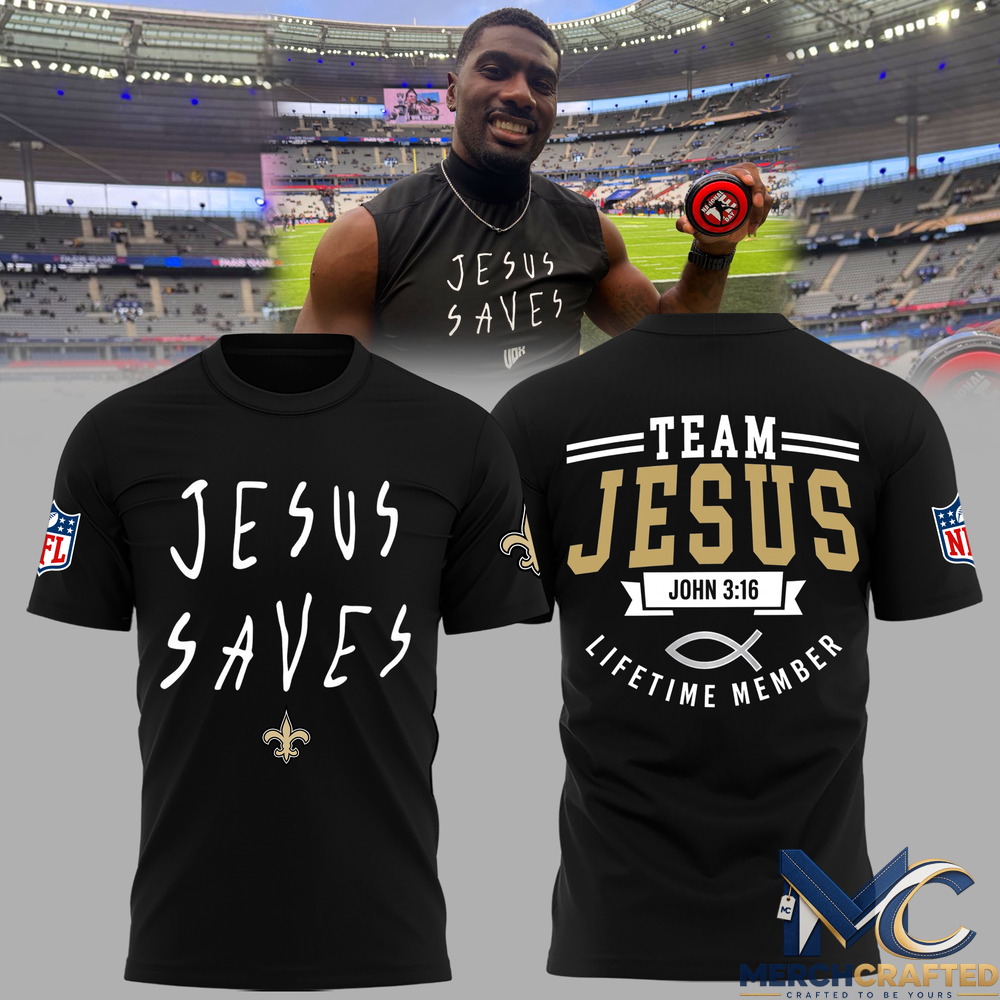New Orleans Saints Jesus Saves T Shirt