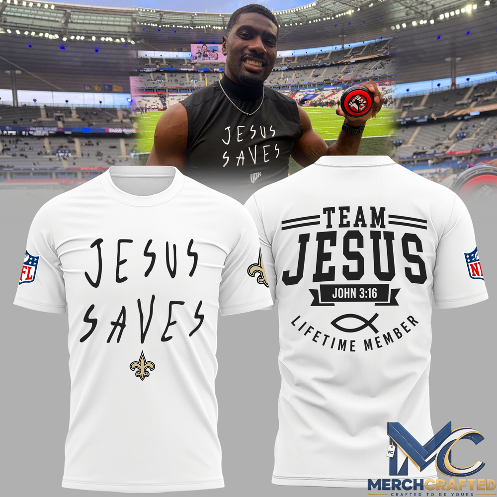 New Orleans Saints Jesus Saves T Shirt
