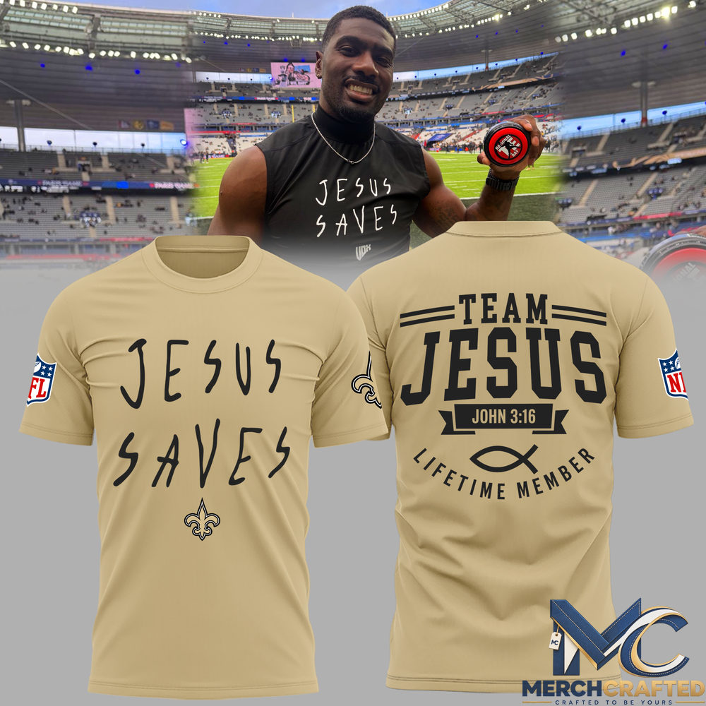 New Orleans Saints Jesus Saves T Shirt