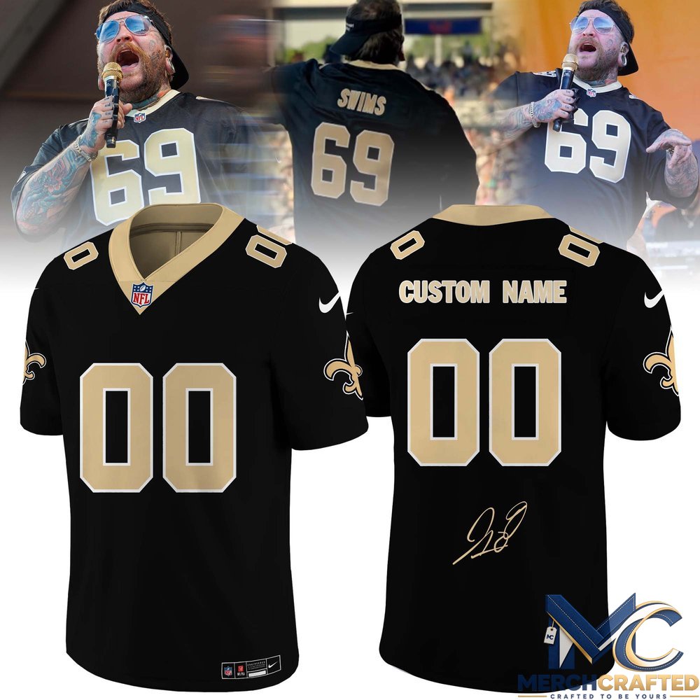 New Orleans Saints x Teddy Swims The Ugly Tour 2026 Custom Football Jersey