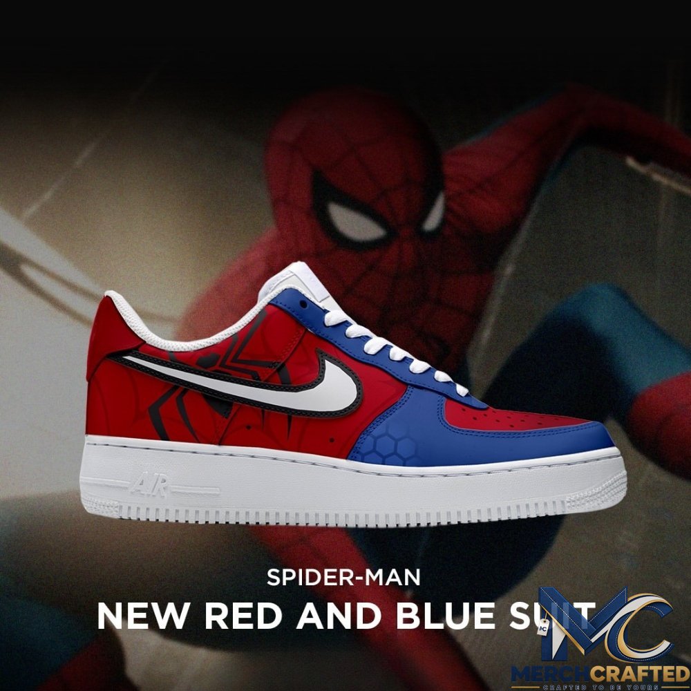 New Red And Blue Suit Spider Man Low Top Shoes