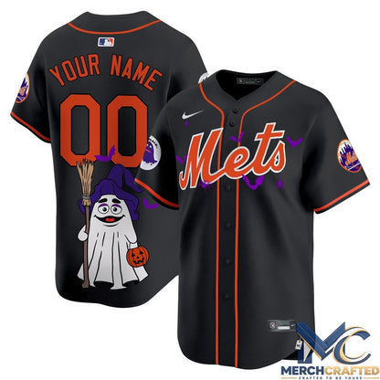 New York Mets Grimace Halloween Vapor Custom Baseball Jersey