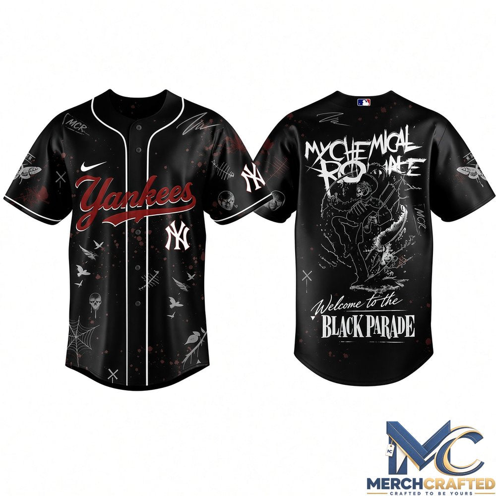 New York Yankees x My Chemical Romance The Black Parade Tour 2026 Baseball Jersey-