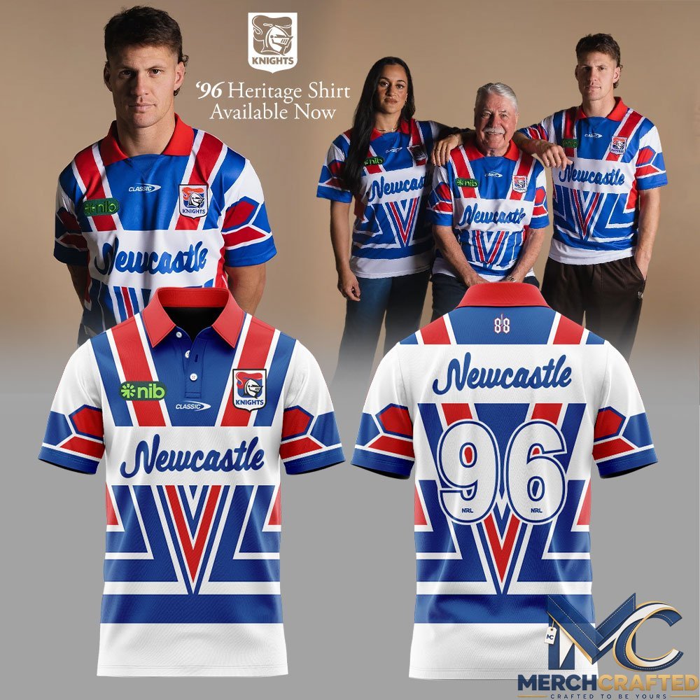 Newcastle Knights 96 Heritage World Sevens Series Limited Edition Polo Shirt