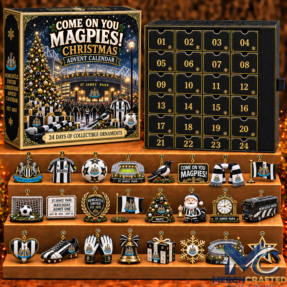 Newcastle United FC 24 Day Christmas Advent Calendar Football Christmas Ornaments and Fan Collectibles Gift Set