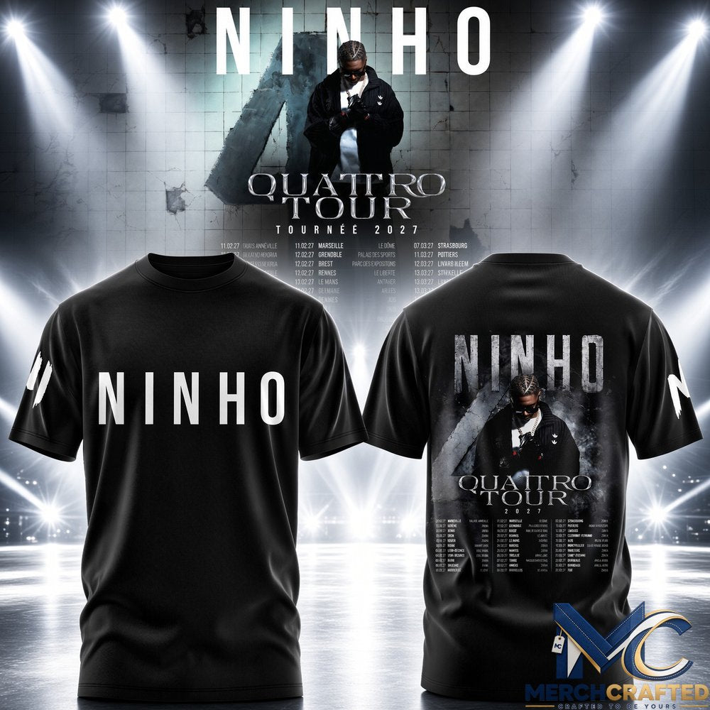 Ninho Quattro Tour 2027 T-Shirt Tournée Concert Merch