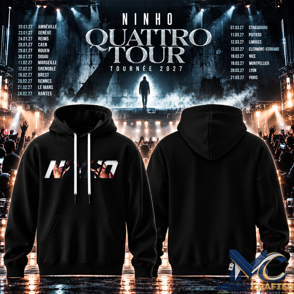 Ninho Quattro Tournee 2027 Black Concert Hoodie
