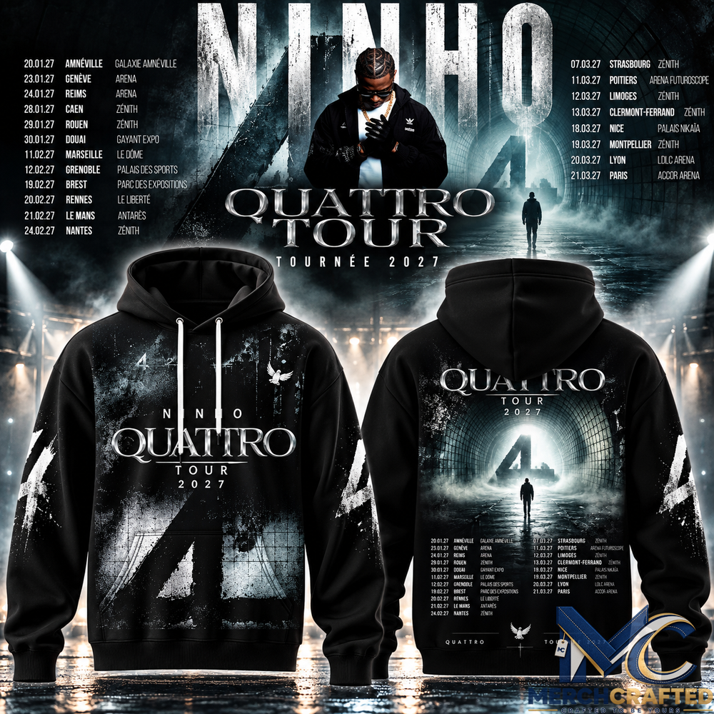 Ninho Quattro Tournee 2027 France Concert Number Four Hoodie