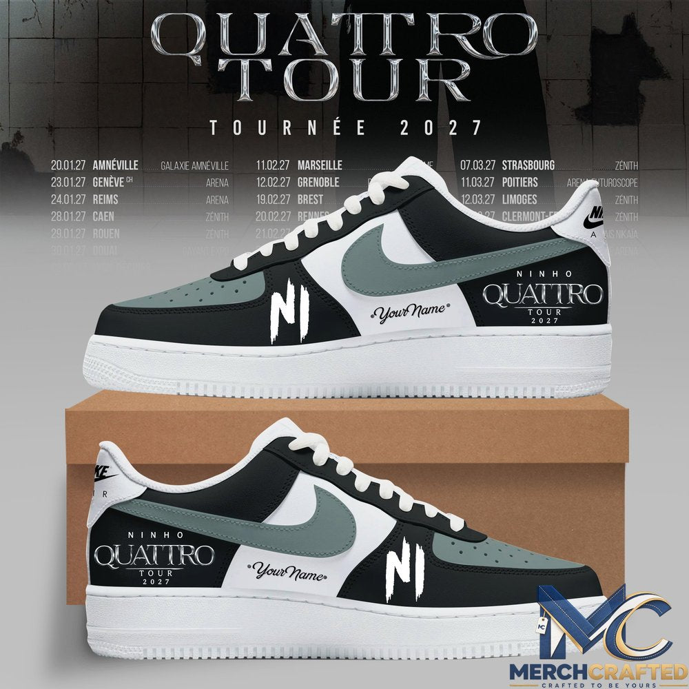 Ninho Quattro Tournee 2027 Limited Custom AF1 Sneakers – Grey Edition