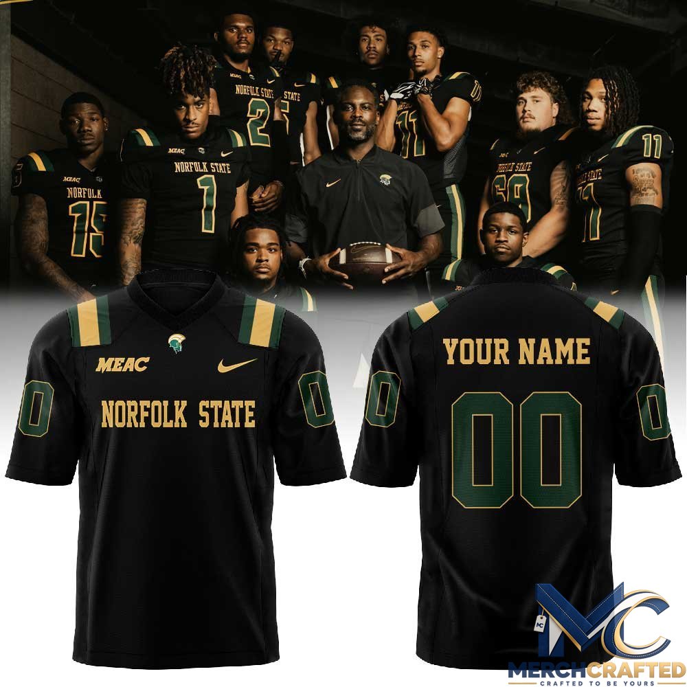 Norfolk State Football Dark Mode Activated Custom Football Jersey