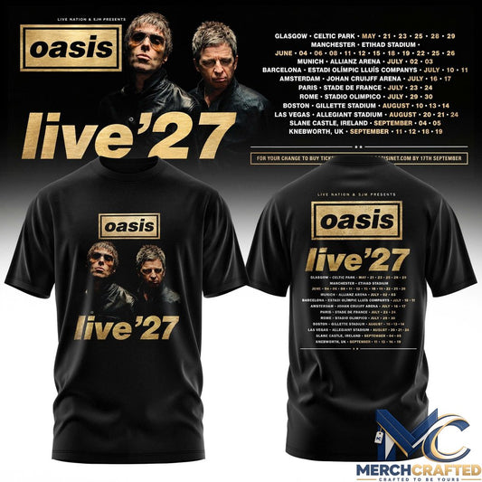 Oasis Live 2027 Black Special Shirt