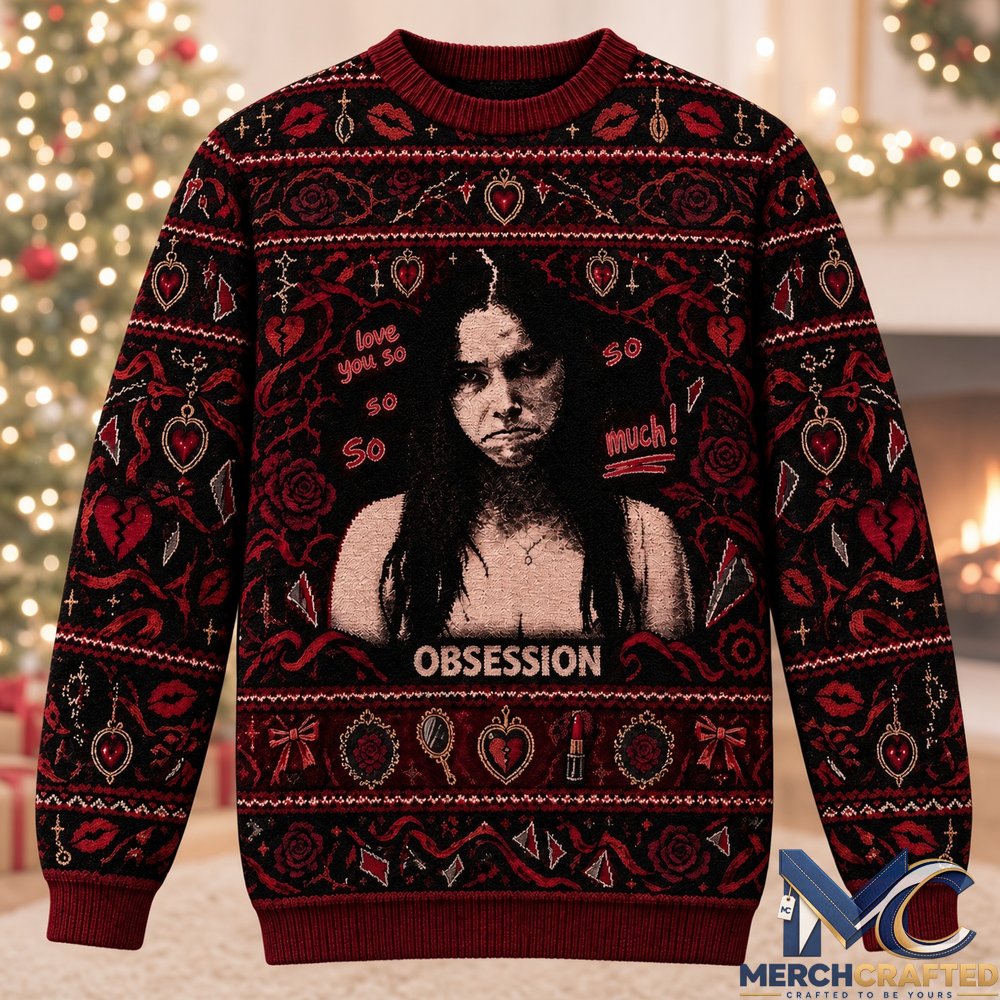 Obsession Movie 2026 Nikki I Love You So Much Christmas Ugly Sweater  Horror Romance Holiday Knit Sweater