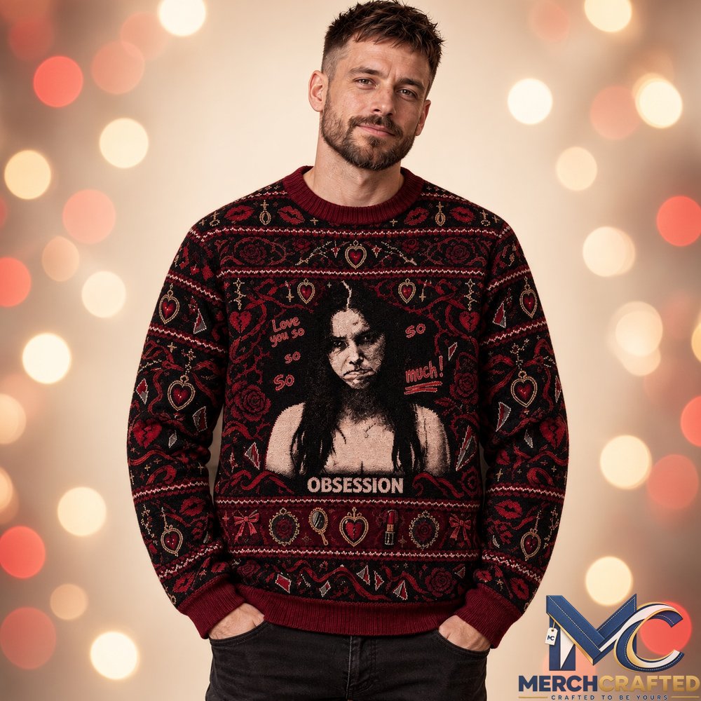 Obsession Movie 2026 Nikki I Love You So Much Christmas Ugly Sweater  Horror Romance Holiday Knit Sweater