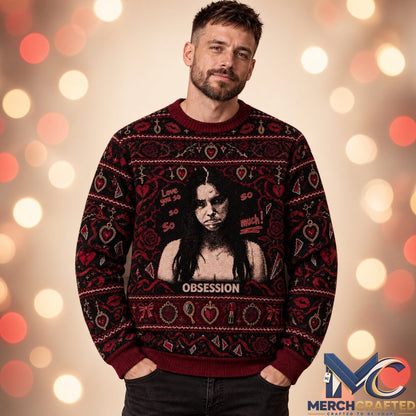Obsession Movie 2026 Nikki I Love You So Much Christmas Ugly Sweater  Horror Romance Holiday Knit Sweater