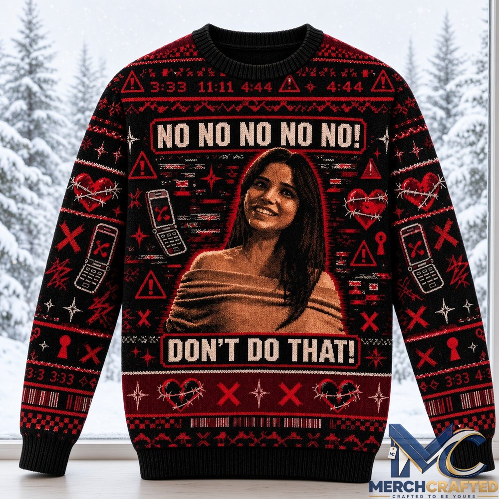 Obsession Movie 2026 Nikki No Don’t Do That Christmas Ugly Sweater  Horror Holiday Knit Sweater