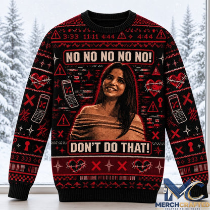 Obsession Movie 2026 Nikki No Don’t Do That Christmas Ugly Sweater  Horror Holiday Knit Sweater