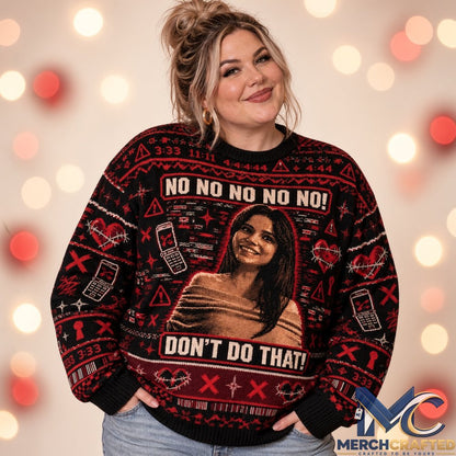 Obsession Movie 2026 Nikki No Don’t Do That Christmas Ugly Sweater  Horror Holiday Knit Sweater