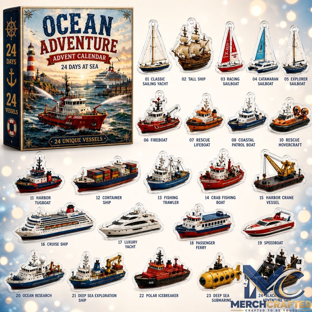 Ocean Adventure x Advent Calendar 2026  24 Unique Vessels 24 Days at Sea Fan Gift