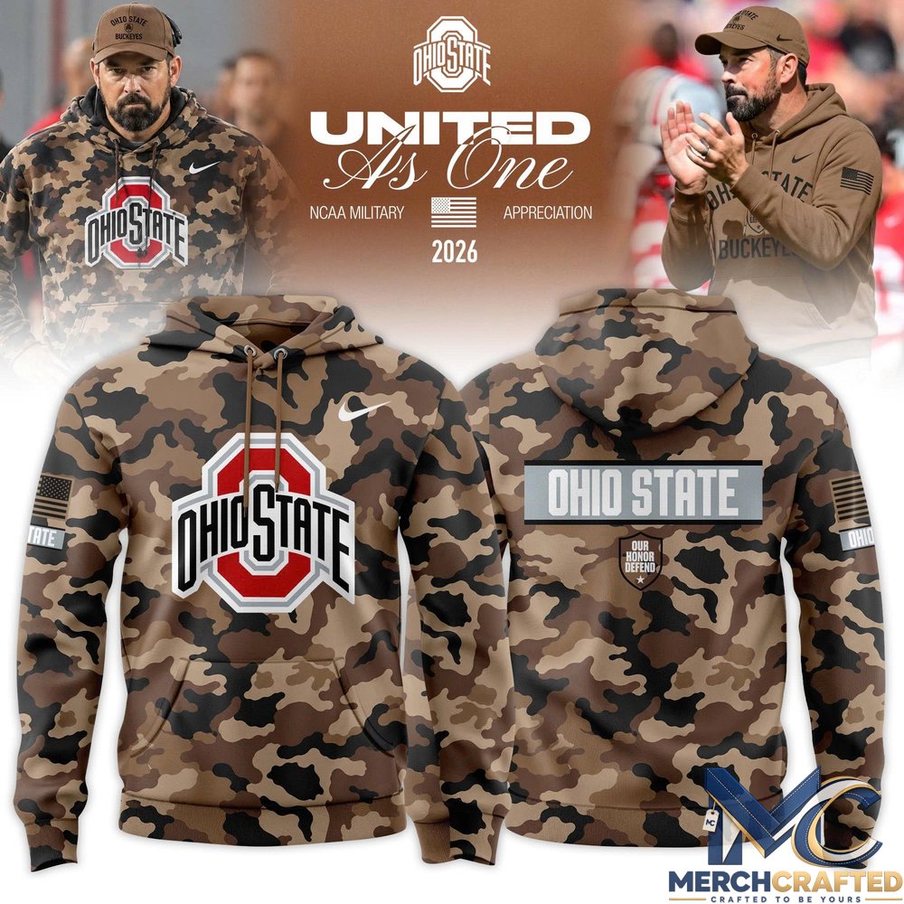 Ohio State Buckeyes 2026 Military Appreciation Camo Hoodie