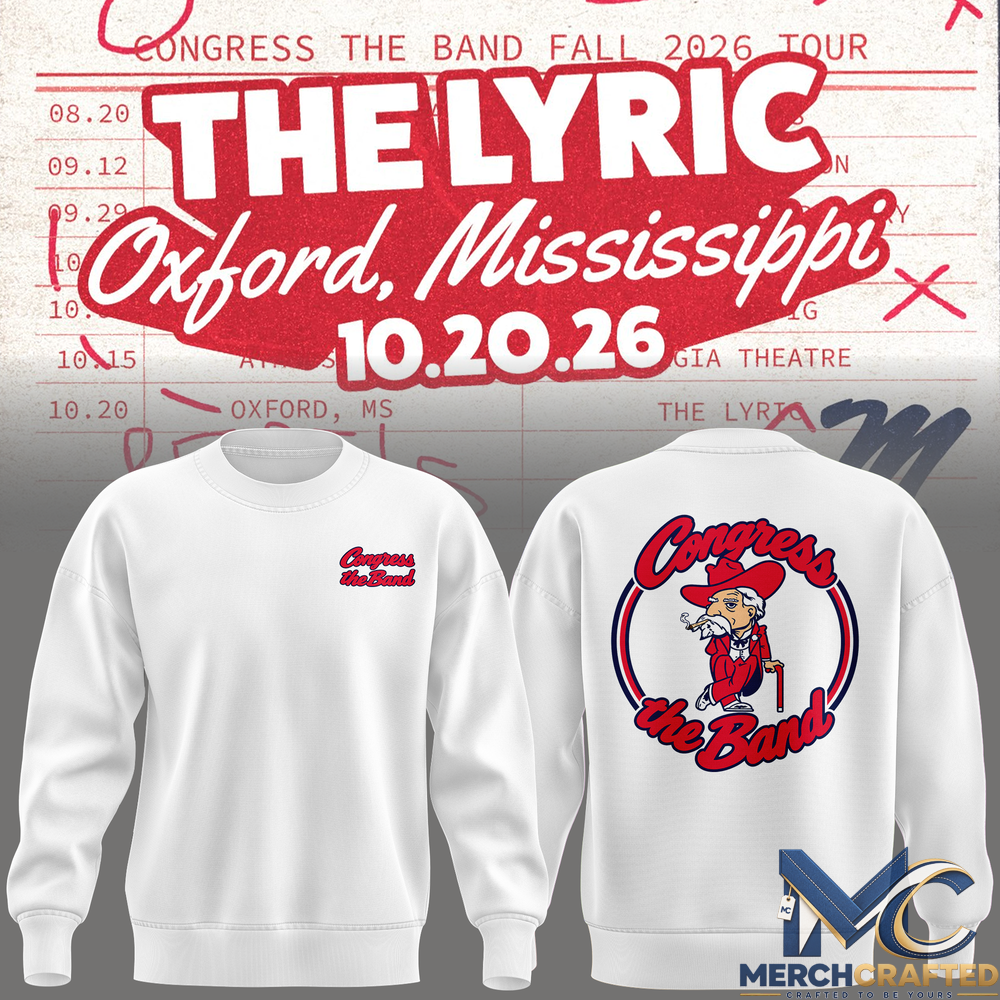 Ole Miss x Congress The Band White Sweatshirt 2026