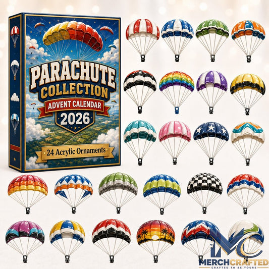 Parachute Collection 2026 - 24-Day Festive Countdown Acrylic Charms Blind Box Advent Calendar