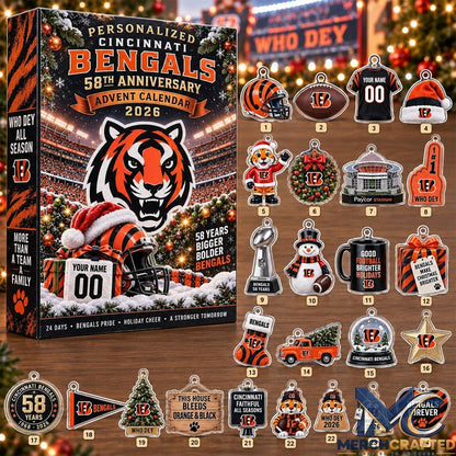 Personalized Cincinnati Bengals Advent Calendar 2026