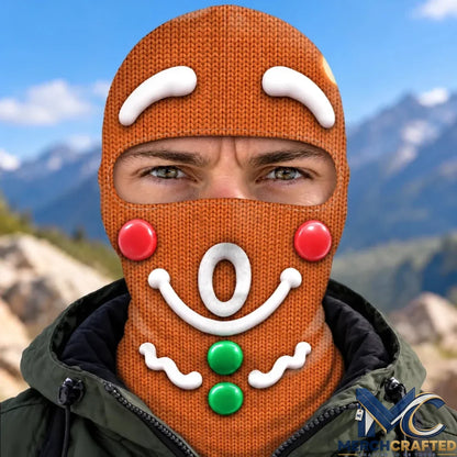 Personalized Gingerbread Christmas Ski Mask