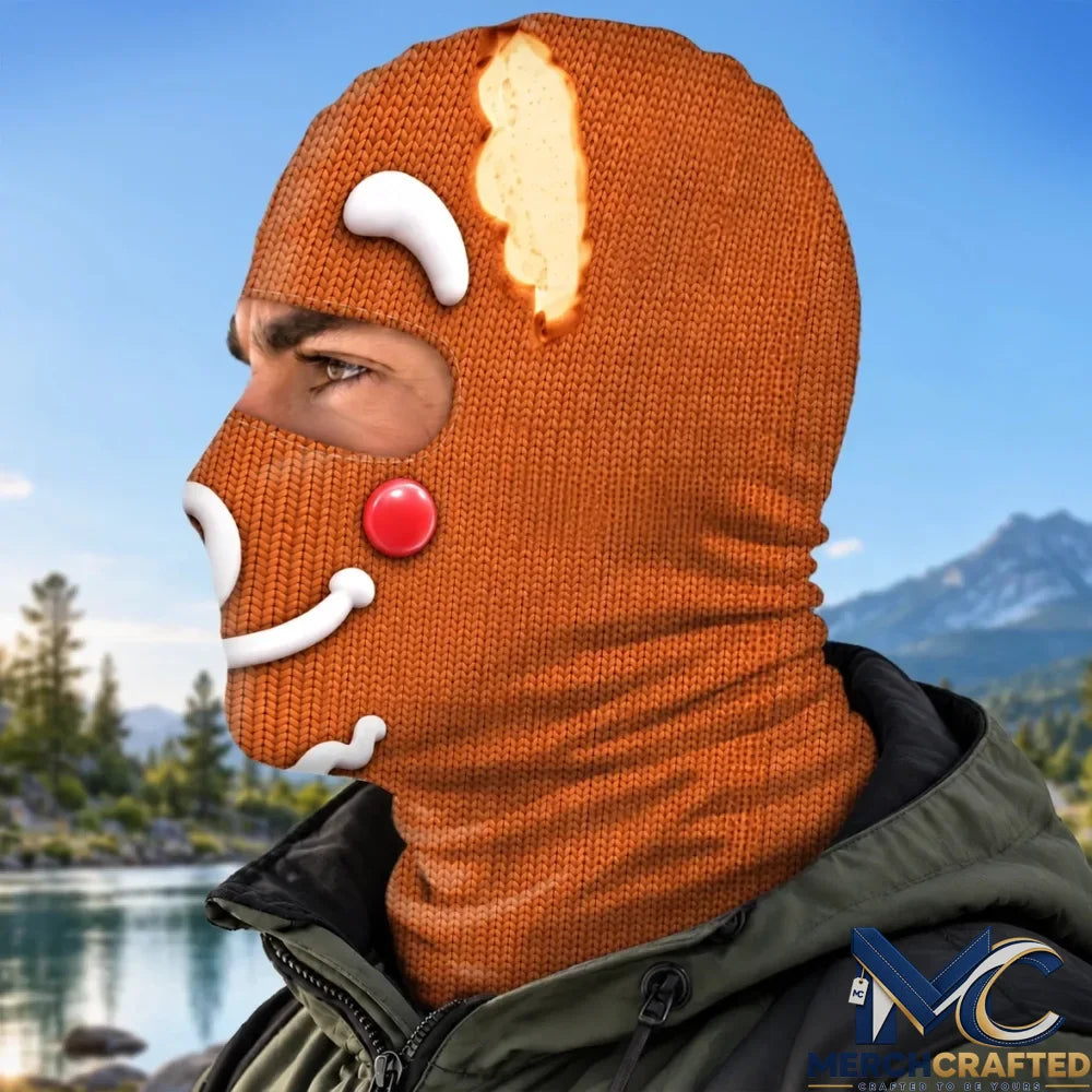 Personalized Gingerbread Christmas Ski Mask